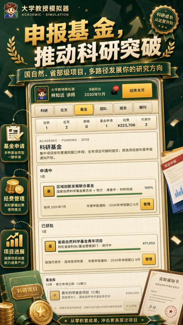 大学教授什么时候出 公测上线时间预告