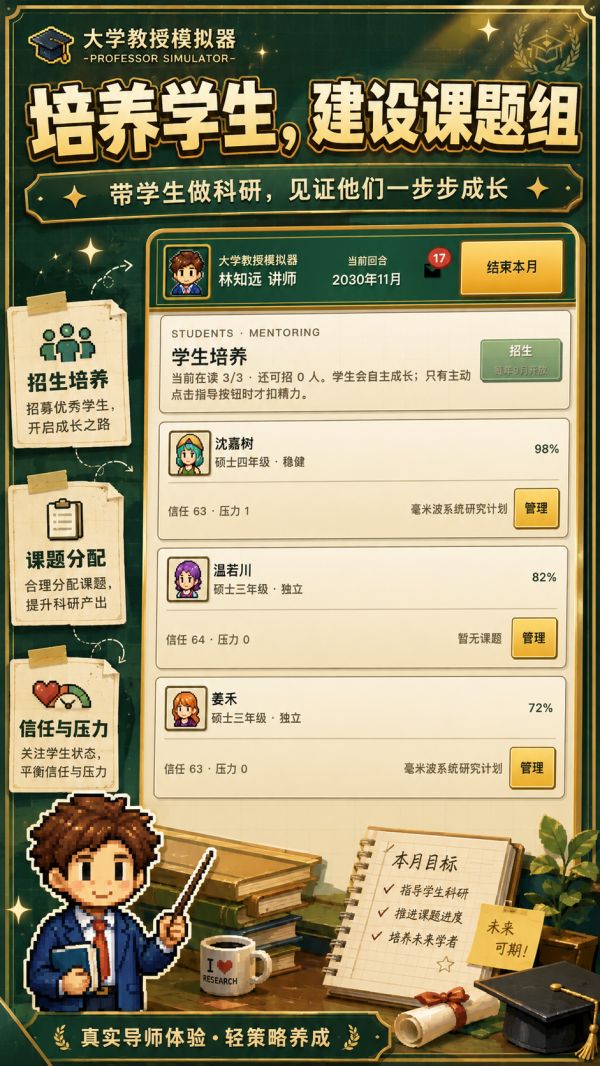 大学教授什么时候出 公测上线时间预告