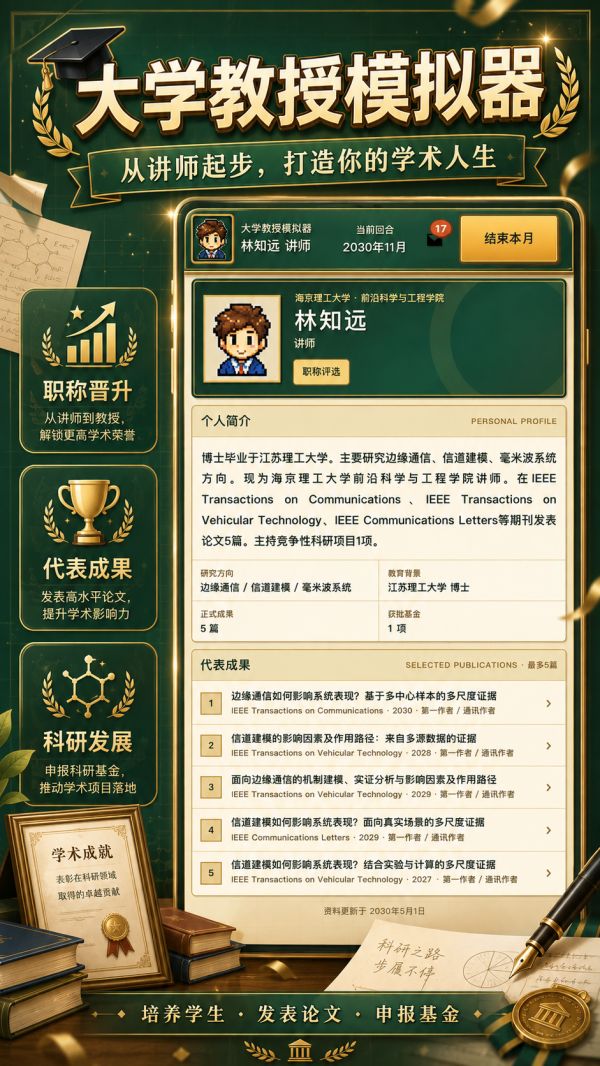 大学教授什么时候出 公测上线时间预告