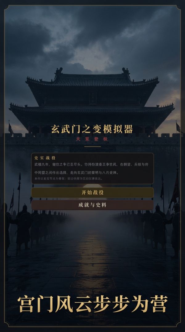 玄武门之变模拟器什么时候出 公测上线时间预告