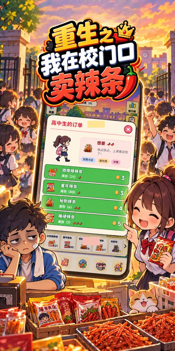 重生之我在校门口卖辣条好玩吗 重生之我在校门口卖辣条玩法简介