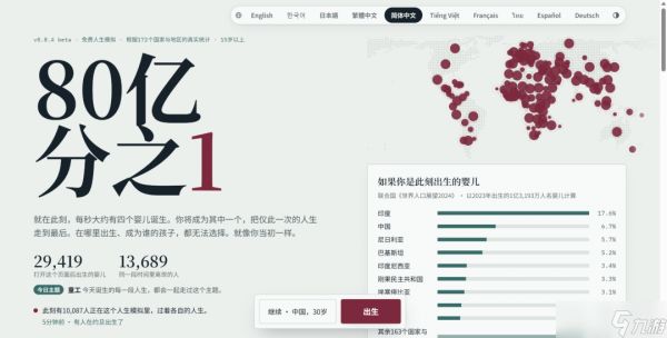 八十亿分之一：全球数据驱动的AI人生<a linkid=22103>模拟</a>游戏上线